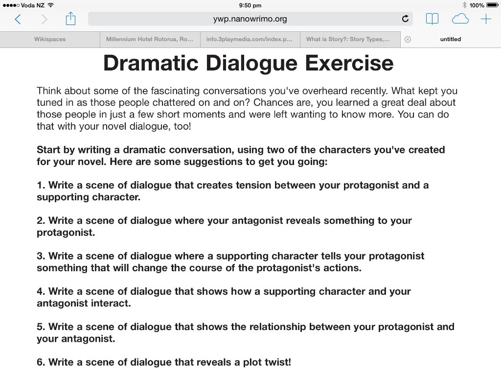 how to write a dialogue essay